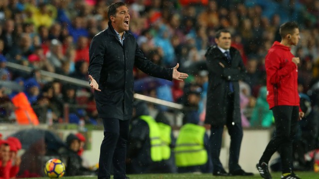 Pelatih Sevilla, Eduardo Berizzo. (Foto: REUTERS/Albert Gea)