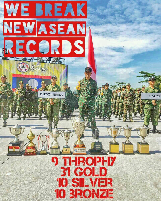 TNI AD raih juara umum Lomba Tembak AARM-27/2017 (Foto: Instagram @puspentni)