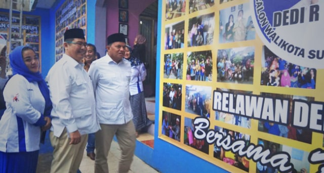 Ketua DPD Partai Gerindra Jabar Kunjungi Posko Balon Walikota Sukabumi