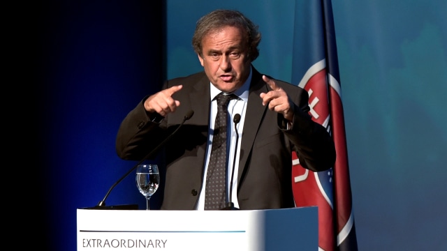 Eks-Presiden UEFA, Michel Platini. (Foto: AFP/Aris Messinis)
