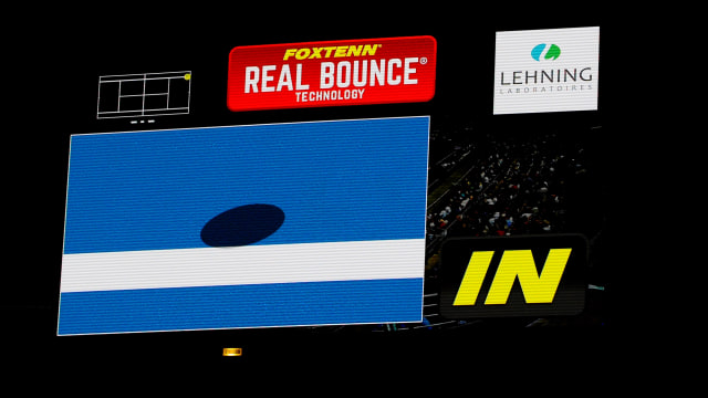 Tekknologi Foxtenn di Tenis. (Foto: AFP/Jean-Christophe Verhaegen)