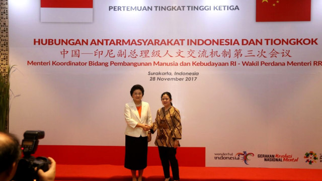 Puan Maharani bersama Wakil PM China Liu Yandong (Foto: Dok.Humas Kemenko PMK)