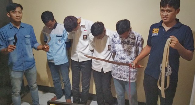 Bawa Sajam, Empat Pelajar Diamankan Polisi di Palabuhanratu Kabupaten Sukabumi