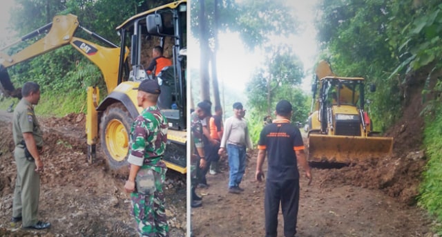 Tim SAR Gabungan Bersihkan Material Longsoran di Cisolok Sukabumi