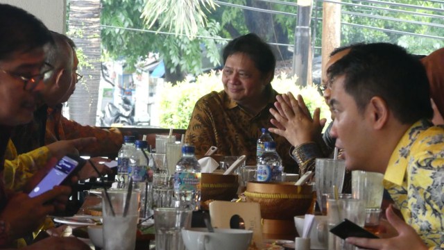 Pertemuan DPD Golkar dan Airlangga di Bogor. (Foto: Yudhistira Amran Saleh/kumparan)