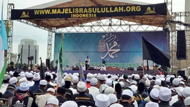 Anies Baswedan hadiri Maulid Nabi di Monas (Foto: Nabilla Fatiara/kumparan)