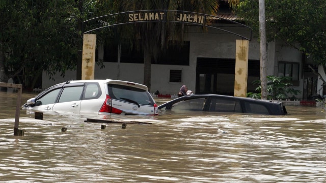 Banjir akibat Siklon di Aceh Utara. (Foto: Rahmad/Antara)