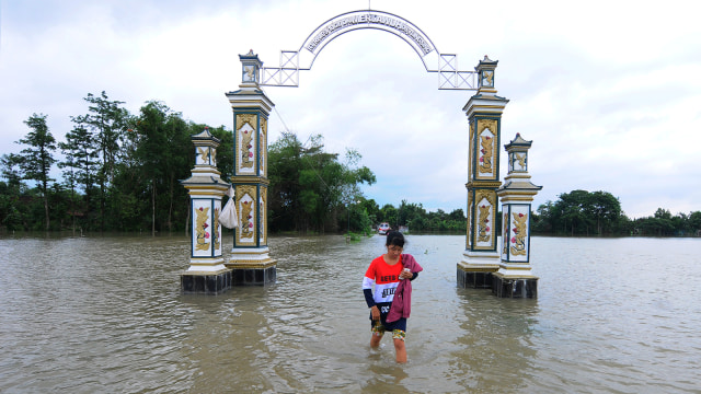 Banjir akibat Siklon di Klaten (Foto: Aloysius Jarot Nugroho/Antara)