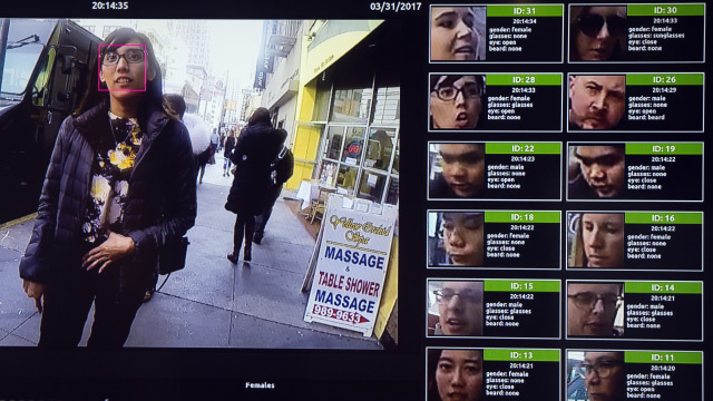 Facial recognition oleh NVIDIA (Foto: Saul Loeb/AFP)