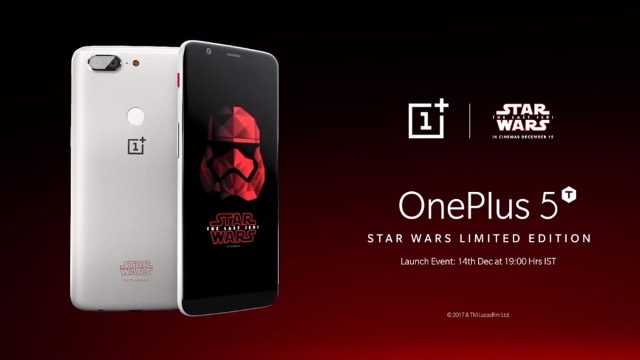 Ponsel OnePlus 5T edisi 'Star Wars'. (Foto: OnePlus)