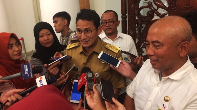 Sandiaga Uno dan Wali Kota Bekasi, Rahmat Effendi. (Foto: Kelik Wahyu Nugroho/kumparan)