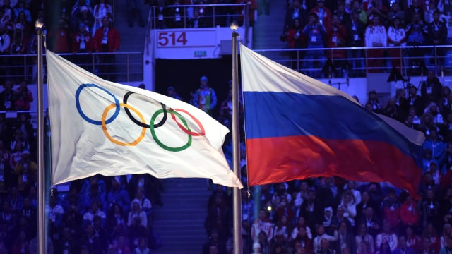 Rusia absen di Olimpiade Musim Dingin 2018. (Foto: DAMIEN MEYER / AFP)