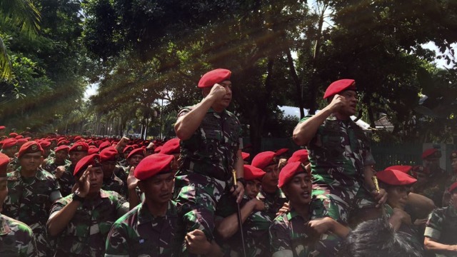 Gatot Nurmantyo di Markas Kopassus (Foto: Rafyq Panjaitan/kumparan)