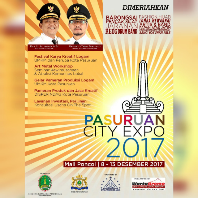 Bakal Meriah, Pasuruan City Expo Digelar 8-13 Desember 2017