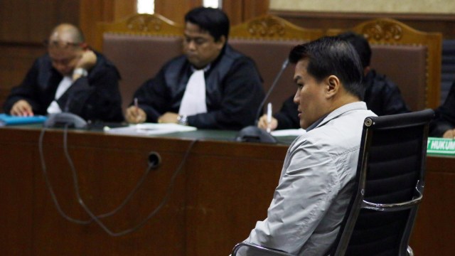 Andi Narogong di Pengadilan Tipikor. (Foto: Antara/Rivan Awal Lingga)