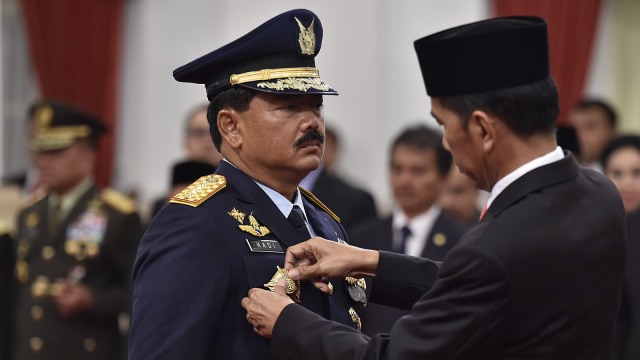 Pelantikan Panglima TNI, Hadi Tjahjanto (Foto: Antara/Puspa Perwitasari)