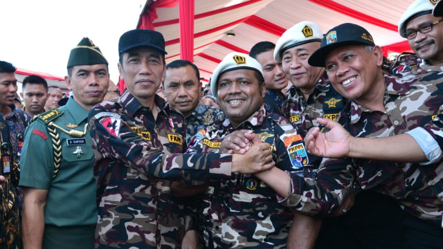 Presiden Jokowi di Apel Kebangsaan FKPPI. (Foto: Dok.Biro Pers Setpres)