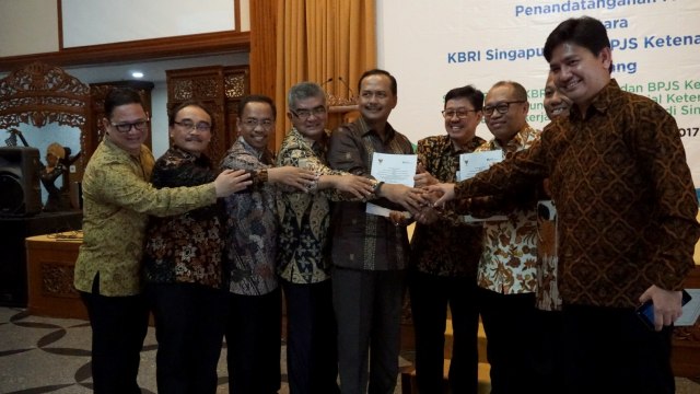 Kerjasama BPJS dan KBRI di Singapura. (Foto: Aprilandika Pratama/kumparan)