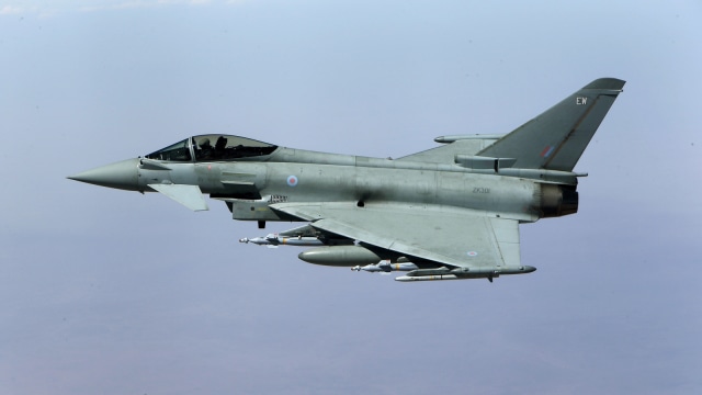Pesawat udara Eurofighter Typhoon Royal Air Force. (Foto: Reuters)