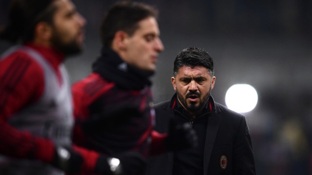 Pelatih Milan, Gennaro Gattuso. (Foto: MARCO BERTORELLO / AFP)