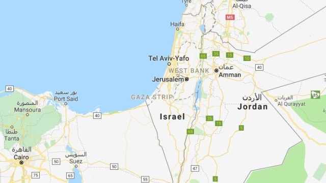 Palestina di Google Maps (Foto: Dok. Google Maps)