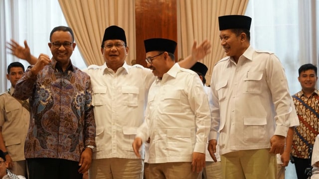 Anies di Kediaman Prabowo Subianto Foto: Jamal Ramadhan/kumparan