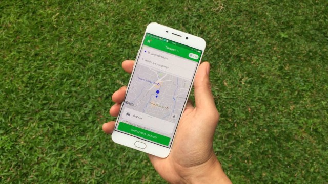 Aplikasi Grab (Foto: Bianda Ludwianto/kumparan)