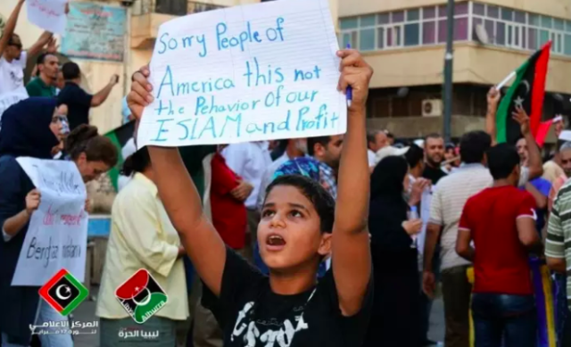 Solidaritas dari Libya (Foto: LibyaAlhurraLivestream)