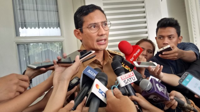 Sandiaga Uno di Balai Kota Jakarta (Foto: Nabilla Fatiara/Kumparan   )