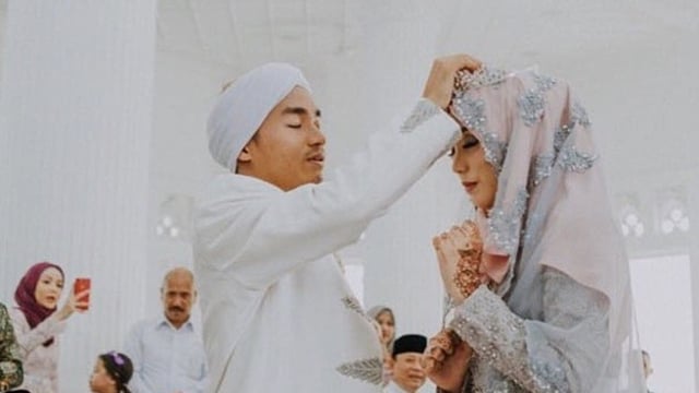 Salmafina saat menikah dengan Taqy Malik. (Foto: Instagram @salmafinasunan)