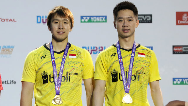 Marcus/Kevin juarai World SS Finals 2017 (Foto: Dok. PP PBSI)