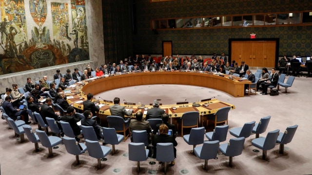 Rapat sidang dewan keamanan PBB Foto: Reuters/Brendan McDermid