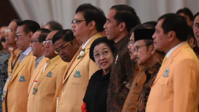 Jokowi di pembukaan Munaslub Golkar (Foto: ANTARA FOTO/Hafidz Mubarak A)