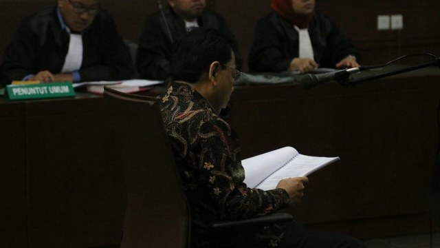 Setya Novanto di persidangan (Foto: Puti Cinintya/kumparan)