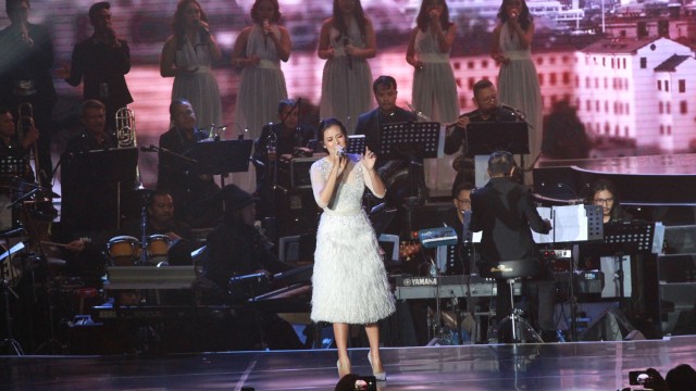 Raisa di Konser Ayat Ayat Cinta (Foto: Munady/kumparan)