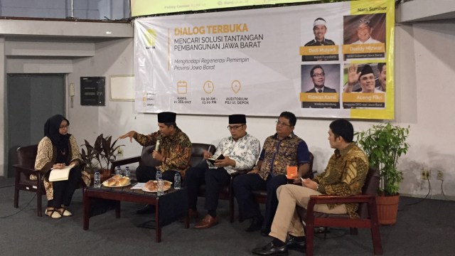 Ridwan Kamil dan Dedi Mulyadi di UI. (Foto: Rafyq Alkandy Ahmad Panjaitan/kumparan)