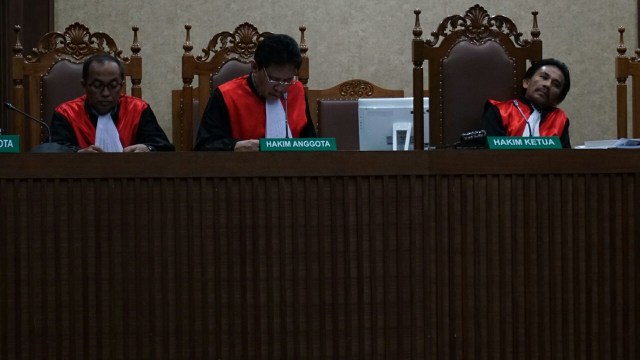 Hakim persidangan kasus eKTP Andi Narogong (Foto: Irfan Saputra/kumparan)