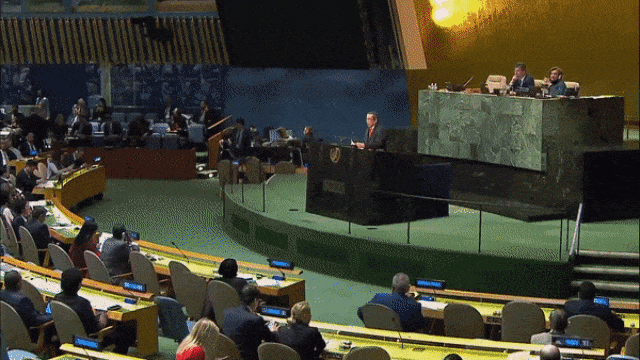 Pidato Indonesia Soal Palestina di PBB. (Foto: Youtube @United Nations)