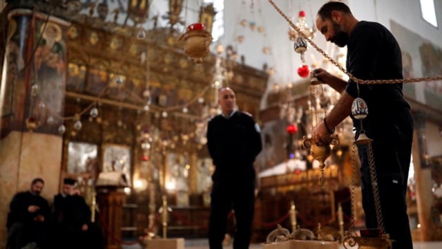 Persiaan Natal di Kota Bethlehem, Palestina (Foto: AFP/Thomas Coex)