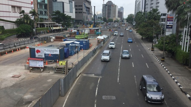 Situasi lalu lintas di kawasan Bundaran HI