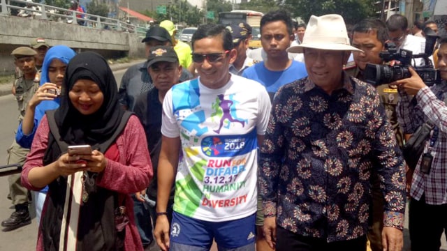 Wagub DKI Jakarta Sandiaga Uno menuju Tanah Abang (Foto: Adhim Mugni/kumparan )