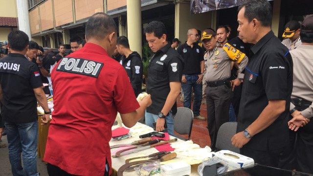 Barang bukti kejatahan 2017 di Polres Jakbar. (Foto: Mirsan Simamora/kumparan)