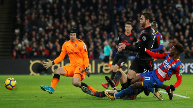 Laga Palace vs Arsenal. (Foto: Peter Nicholls/Reuters)