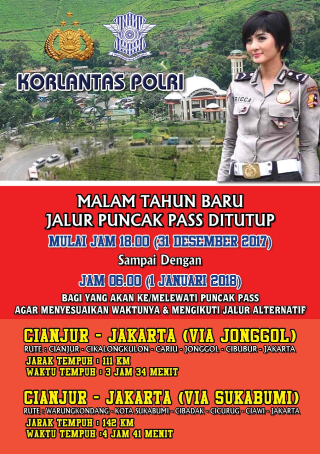 Pengumuman Korlantas Polri (Foto: Korlantas Polri)