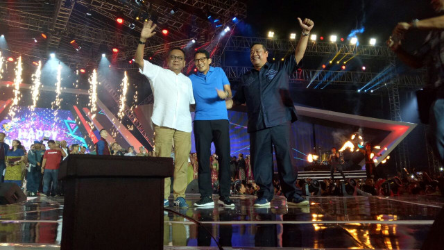 Sandiaga Uno Countdown di Ancol. (Foto: Nabilla Fatiara/kumparan)