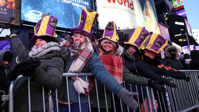 Tahun baru di New York (Foto: REUTERS/Amr Alfiky)