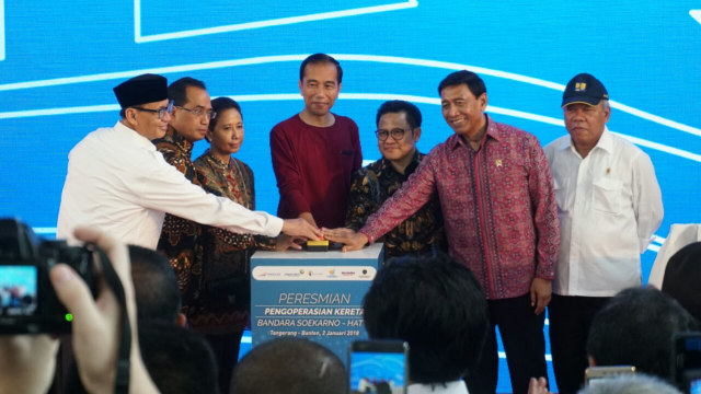 Peresmian Kereta Bandara Soekarno Hatta  (Foto: Fanny Kusumawardhani/kumparan)