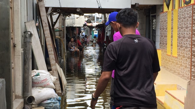 Banjir rob di Muara Angke (Foto: Fachrul Irwinsyah/kumparan)