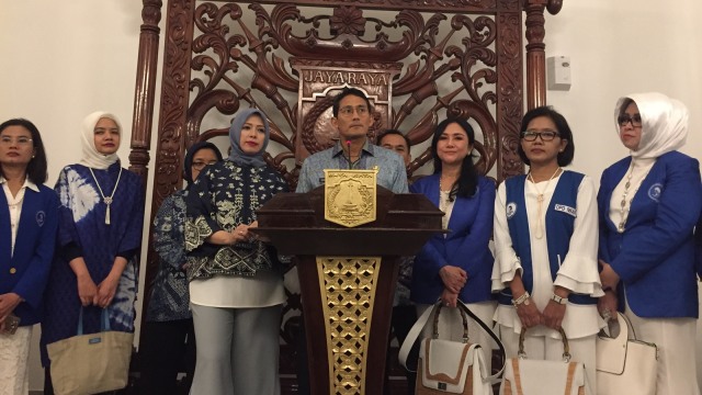 Sandiaga Uno bersama Iwapi (Foto: Mohammad Fajri/kumparan)