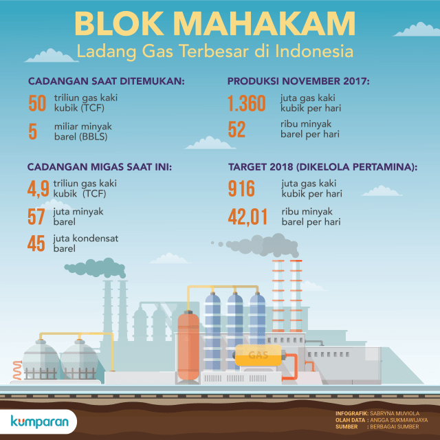 Infografik: Produksi Blok Mahakam, Ladang Gas Terbesar RI | kumparan.com